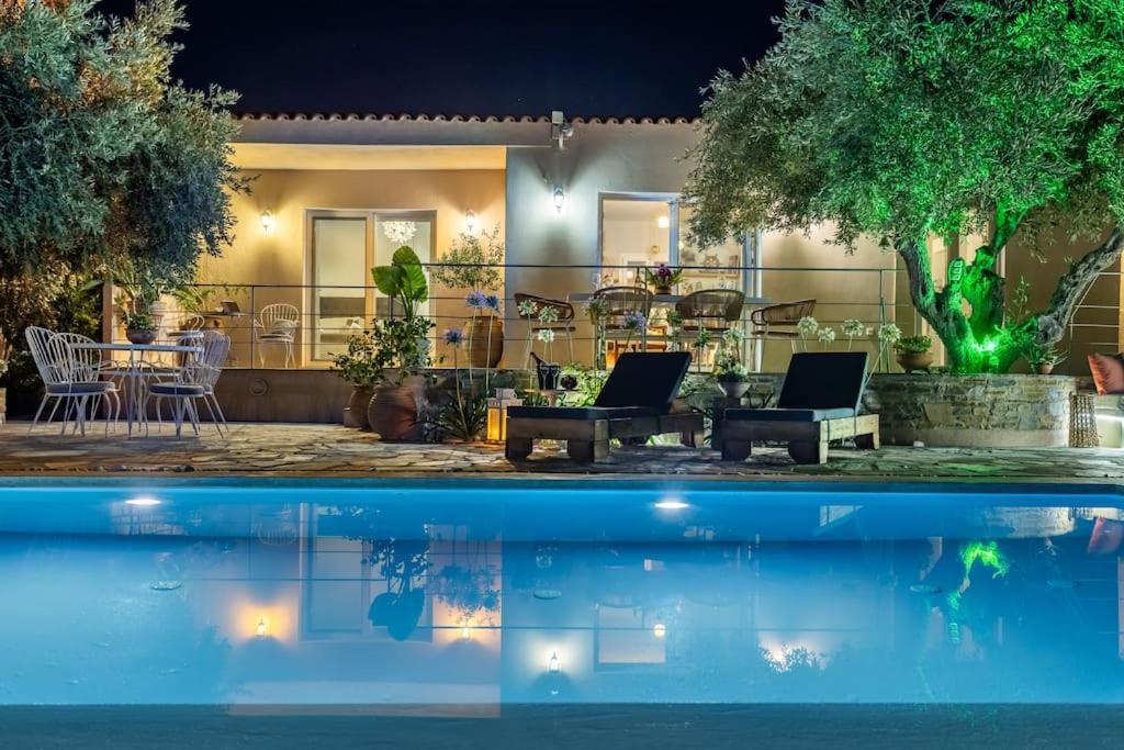 Skopelos Blue Heaven Pool Villa In Olive Grove Exteriér fotografie