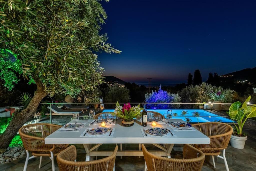 Skopelos Blue Heaven Pool Villa In Olive Grove Exteriér fotografie