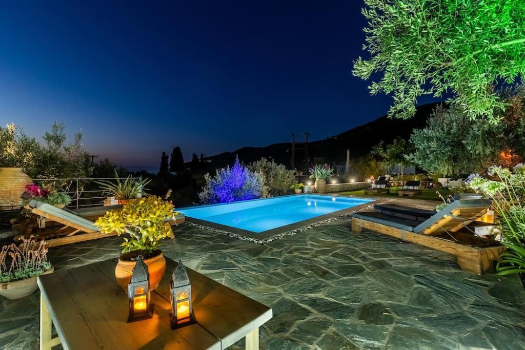 Skopelos Blue Heaven Pool Villa In Olive Grove Exteriér fotografie